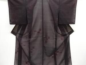 紗抽象模様織り出し着物